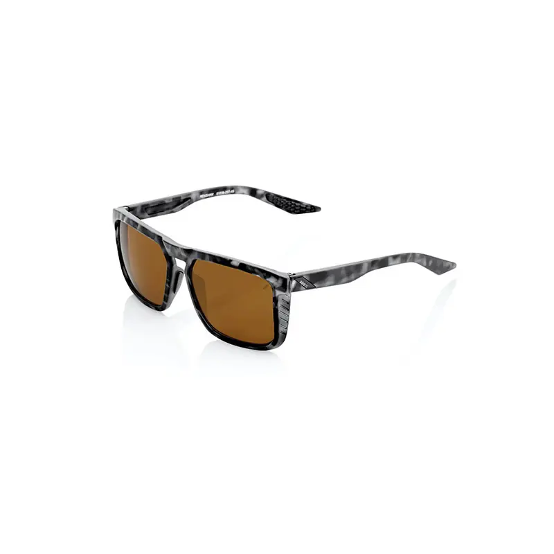 OCCHIALI DA SOLE 100% RENSHAW - MATTE BLACK HAVANA - LENTI BRONZO Ultime Pezzi