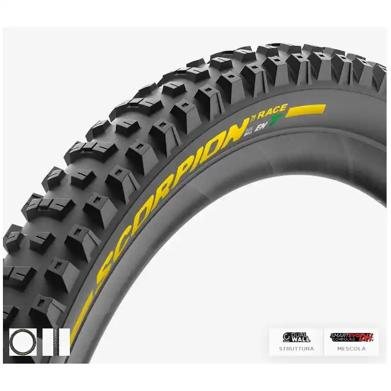 PIRELLI COPERTONE SCORPION RACE ENDURO T 27.5X2.50 GIALLO DUALWALL Prezzo Scontato