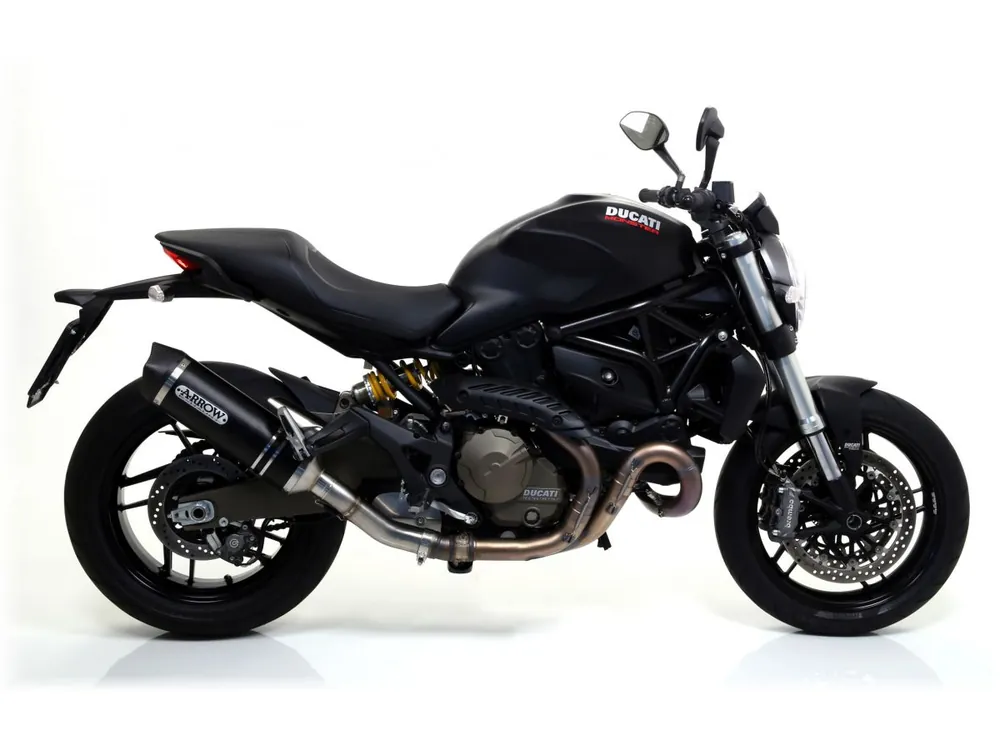 SILENZIATORE RACE TECH ARROW ALLUMINIO DARK DUCATI MONSTER 821 2014-2017- Super Prezzo