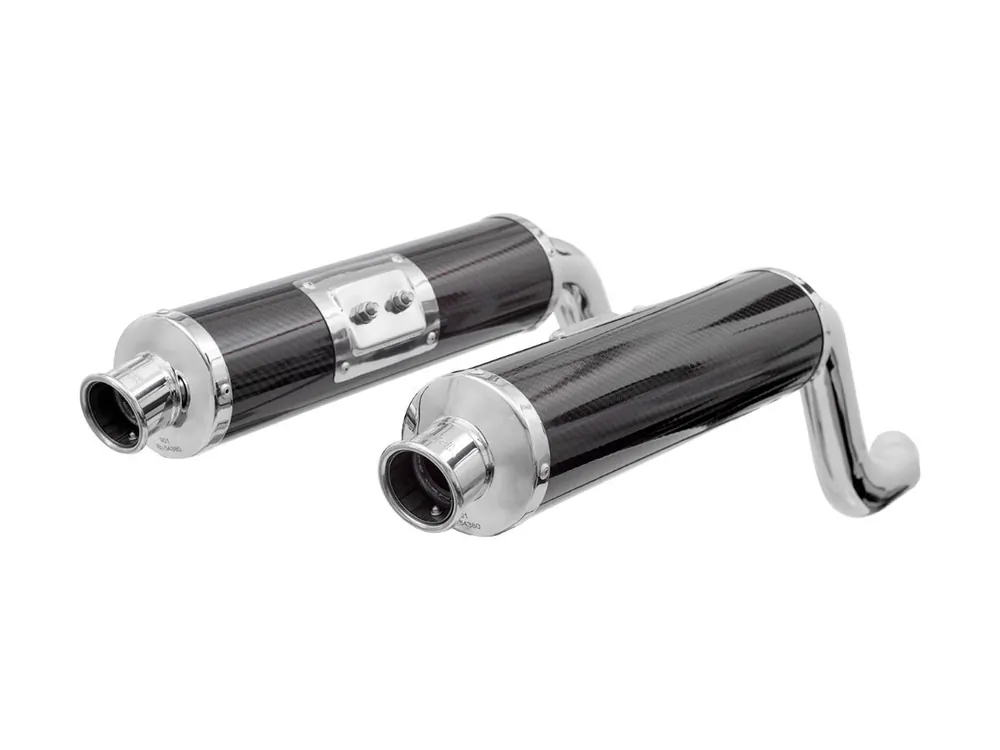 COPPIA SILENZIATORI TONDI CARBONIO SPARK DUCATI MONSTER 620 / 695 / 750 / 800 / 900 / 1000 / S4- Prezzo Di Fabbrica