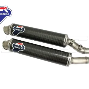 Promozione Esclusiva COPPIA TERMINALI OMOLOGATI 45 GRADI TERMIGNONI DUCATI MONSTER S4R / S4RS 998-