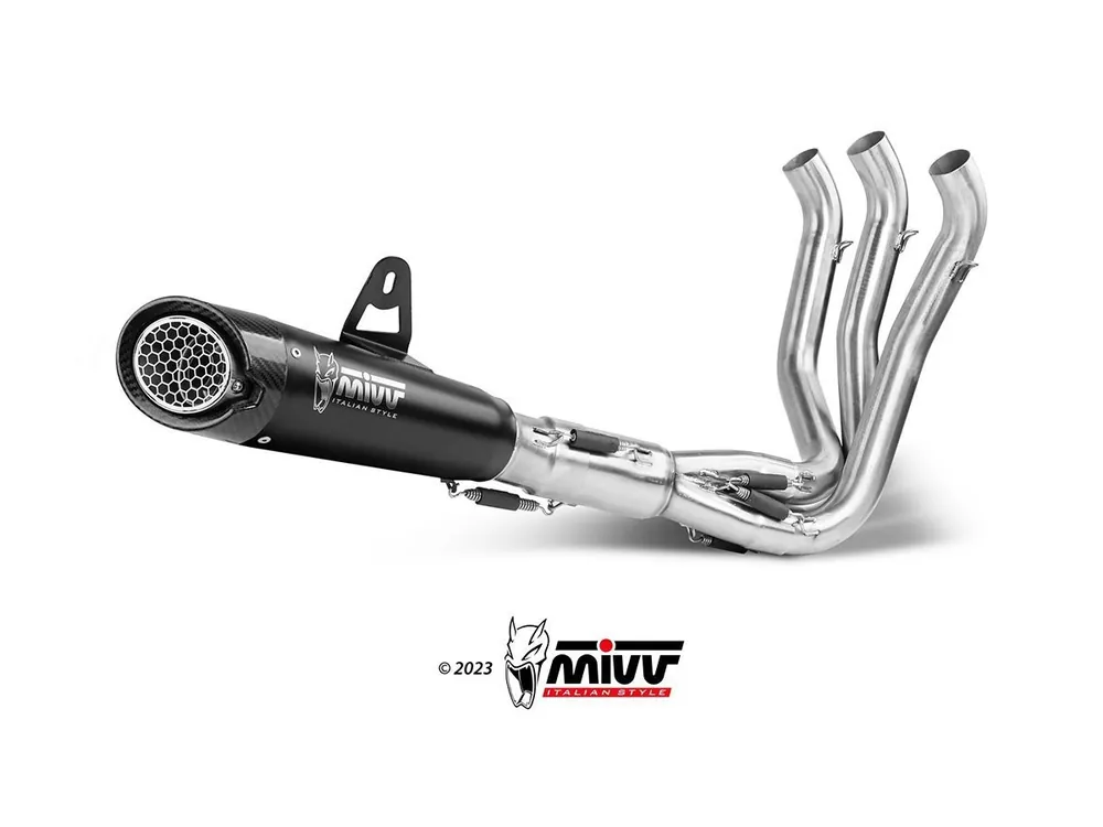 IMPIANTO COMPLETO MIVV X-M5 ACCIAIO INOX NERO TRIUMPH TIGER SPORT 660 2022-2024- Reso Gratuito
