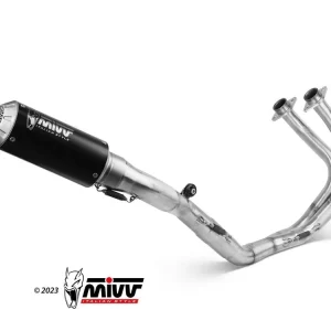 SCARICO COMPLETO 2X1 MIVV MK3 INOX NERO KAWASAKI Z 650 2017-2023- Nuova Collezione