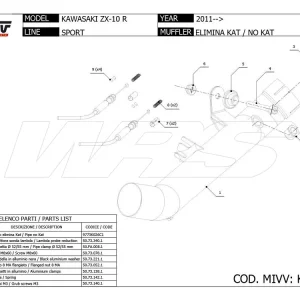 Super Prezzo DECATALIZZATORE MIVV INOX KAWASAKI ZX-10 R 2011-2015-