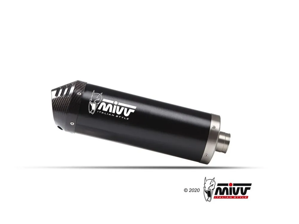 TERMINALE MIVV OVAL INOX NERO-CARBONIO VOGE VALICO 525 DSX 2024- Popolare