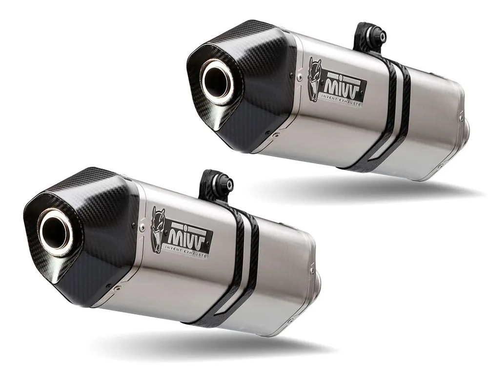 Novità COPPIA TERMINALI MIVV SPEED EDGE INOX CARBONIO SUZUKI GSX-R 1300 HAYABUSA 08-12-