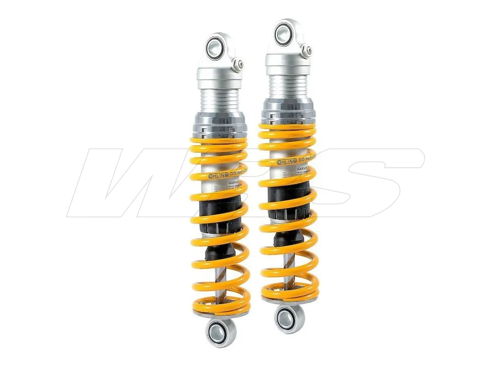 COPPIA AMMORTIZZATORI GIALLI OHLINS S36E HARLEY DAVIDSON ROAD KING FINO 2008 296MM- Ultime Pezzi