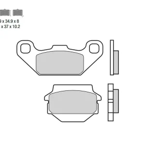 Spedizione Espresso SET PASTIGLIE FRENO ANTERIORE BREMBO SUZUKI LT RF-RH 250 1985-1987-