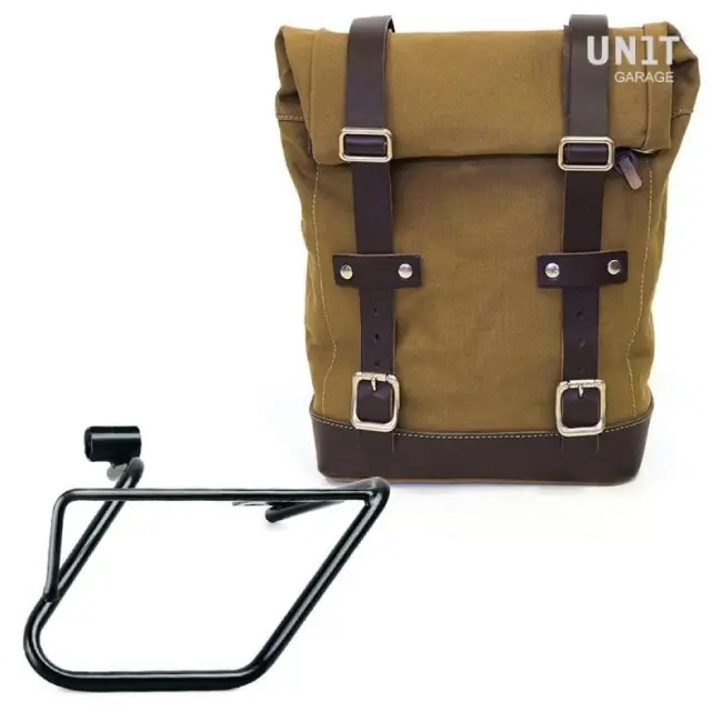 Occasione Kit borsa laterale dx Unit Garage in canvas per BMW CE 04 dal 2022-Beige e marrone