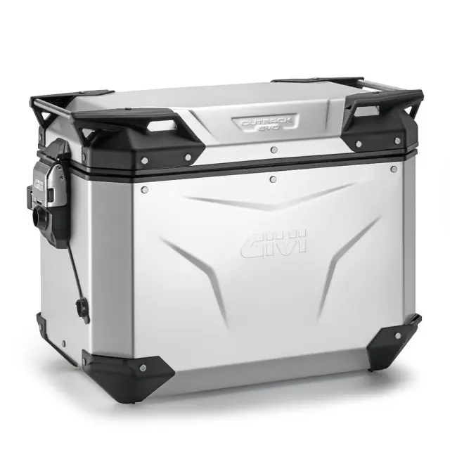 Valigia laterale Givi Trekker Outback Evo Smart in alluminio 48 litri anodizzata-Destro Popolare