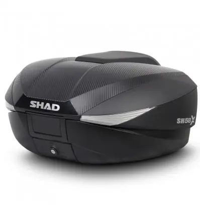 Promozione Bauletto Shad SH58X espandibile, nero e effetto carbonio-