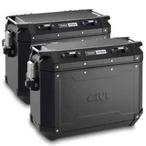 Soddisfatti O Rimborsati Valigie laterali Givi Trekker Outback in alluminio nere 48+37 litri-
