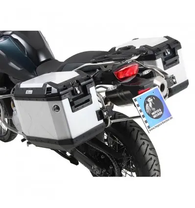 Set completo telai laterali e valige argento Hepco & Becker Cutout per BMW F850 GS Adventure dal 2019- Prezzo Conveniente