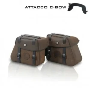Valigie laterali in pelle Hepco & Becker Rugged marroni 24 litri attacco C-Bow- Popolare