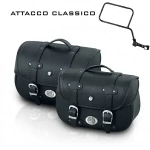 Valigie laterali in pelle Hepco & Becker Liberty Big nere attacco classico- Acquista Ora