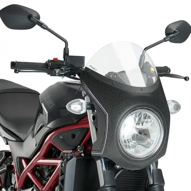 Cupolino Puig Retro trasparente Carbon look per Suzuki SV 650 dal 2016- Direttamente Dal Produttore