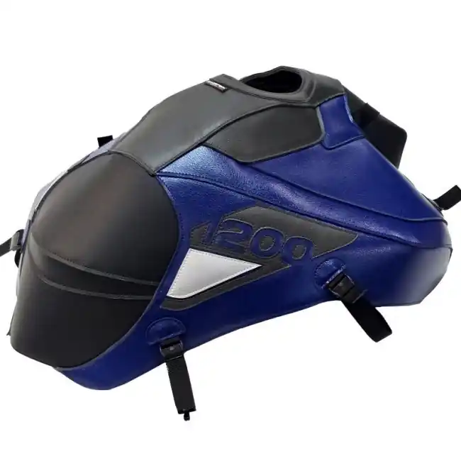 Bestseller Copriserbatoio Bagster per Triumph Tiger 1200 Pro/GT in similpelle blu e nero-