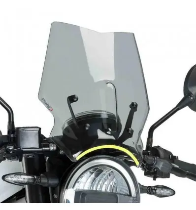 Saldi Cupolino Puig Naked fumè chiaro per Husqvarna Svartpilen 401, Vitpilen 401...-