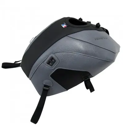 Spedizione Espresso Copriserbatoio Bagster per Yamaha Tracer 700 in similpelle nero e grigio-