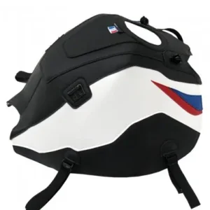 Promozione Copriserbatoio Bagster per BMW F850GS in similpelle nero opaco, bianco e rosso-