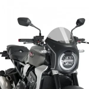 Popolare Cupolino Puig Retro nero e fume chiaro per Honda CB 650R e CB 1000R-