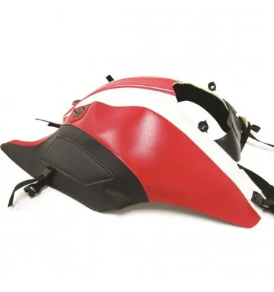 Copriserbatoio Bagster per Ducati Diavel 1200 11-18 in similpelle carbon, rosso e bianco- Promozione