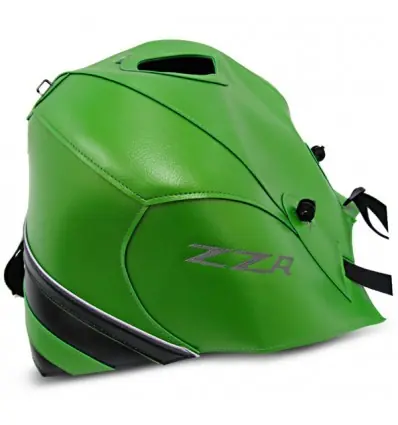 Offerta Del Giorno Copriserbatoio Bagster per Kawasaki ZZR1400 in similpelle verde madreperla e argento-