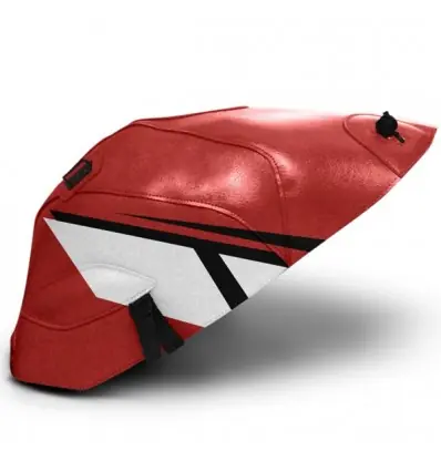 Direttamente Dal Produttore Copriserbatoio Bagster per Yamaha YZF R6 03-05 in similpelle rosso, nero e bianco-