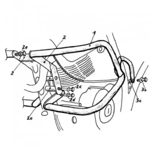 Paramotore nero Hepco & Becker per Yamaha XT600 Teneré 88-90- Super Prezzo