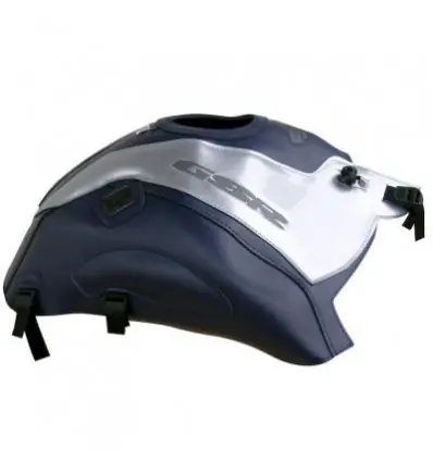 Promozione Copriserbatoio Bagster per Suzuki GSR 600 06-11 in similpelle special blu scuro e grigio metal-