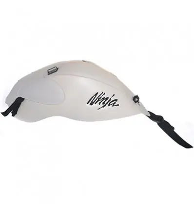 Più Venduto Copriserbatoio Bagster per Kawasaki ZX 300 R Ninja 13-14 in similpelle bianco-