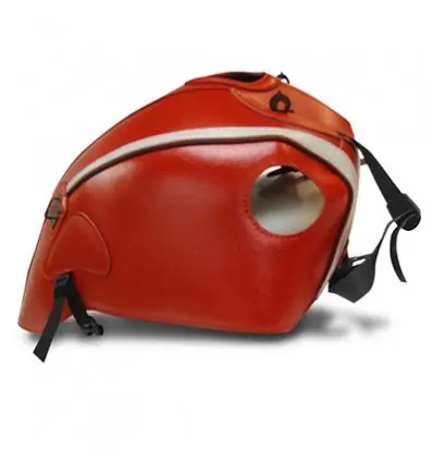 Copriserbatoio Bagster per Honda CB 1100 dal 2013 in similpelle rosso con deco grigio chiaro e nero- Ultima Occasione