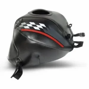 Copriserbatoio Bagster per Moto Suzuki GLADIUS 650 09-14 in similpelle nero, deco motivo scacchi e antracite- Offerta Del Giorno