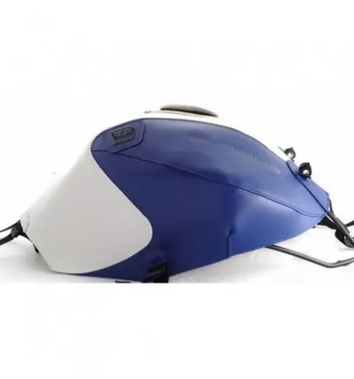 Nuovo Arrivo Copriserbatoio Bagster per Moto Suzuki GLADIUS 650 09-14 in similpelle bianco e blu-