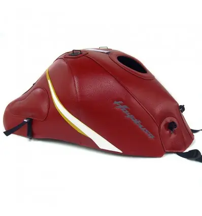 Miglior Prezzo Copriserbatoio Bagster per Suzuki GSX 1300R Hayabusa 08-18 rosso scuro, triangolo bianco e oro-