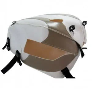 Copriserbatoio Bagster per Triumph Bonneville T100/SE, Scrambler e Thruxton dal 2008 bianco e deco oro- Spedizione Gratuita