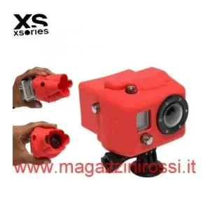 Custodia XSories Silicone Cover Hooded per videocamera GoPro HD in gomma rossa- Ultima Occasione