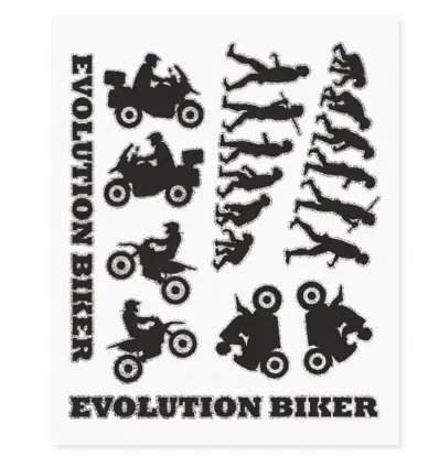 Set adesivi serie Adventure Stickers - Evolution Biker- Quantità Limitata
