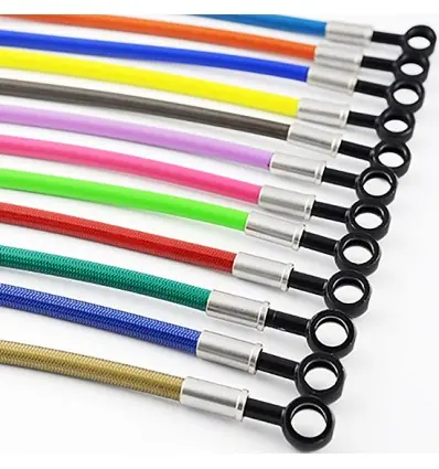A Buon Prezzo Kit tubi freno Accossato in treccia per BMW R1100 RT ABS-Arancio