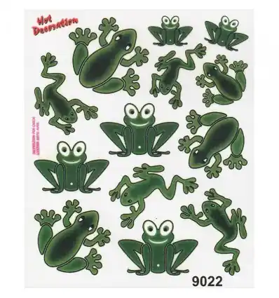 Promozione Esclusiva Set adesivi 20x24 cm Rane Verdi-