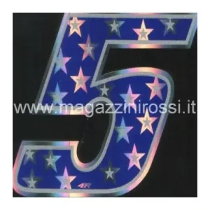 Adesivo 4R numero con stelle ad effetto olografico-Numero 3 Compra Online