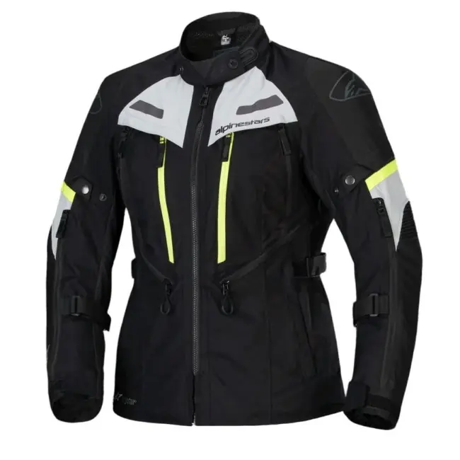A Buon Prezzo Giacca da moto Alpinestars Stella Bogota Pro Drystar 3 strati nero, grigio e giallo fluo-S