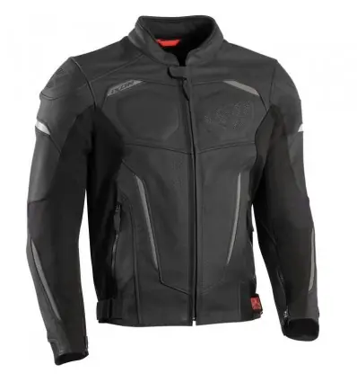 Giacca da moto in pelle Ixon Ceros nera e antracite-S Sconto