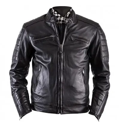 Soddisfatti O Rimborsati Giacca da moto in pelle Helstons Cruiser Cuir Rag nera-S