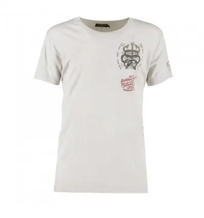 Offerta Lampo T-Shirt Rude Riders da uomo Star White con stampa-L