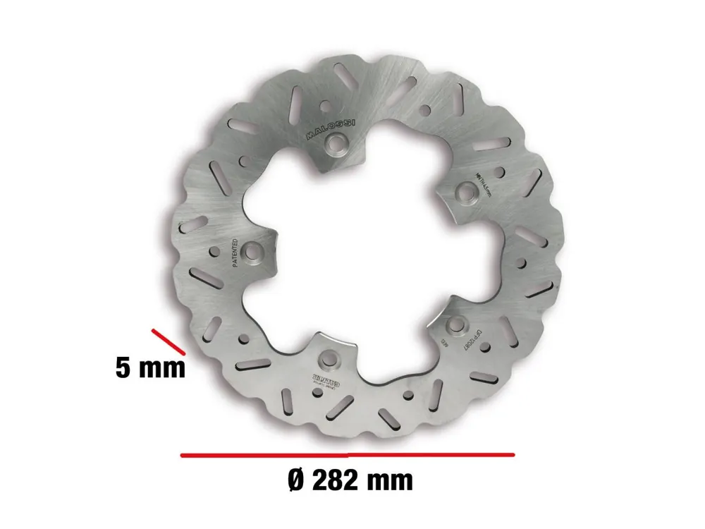 DISCO FRENO POSTERIORE WHOOP DISC ESTERNO 282-SPESSORE 5MM MALOSSI YAMAHA T MAX TECH MAX 560 IE 4T LC EURO 5 2020-2021 (J420E)- Scelto Dai Clienti