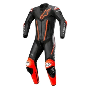 Sconto TUTA PELLE RACING FUSION ALPINESTARS NERO / ROSSO FLUO-44  - Esaurito