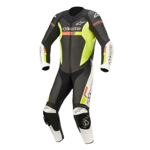 Compra Online TUTA PELLE RACING GP FORCE CHASER ALPINESTARS GIALLO FLUO-48 - Pronta consegna