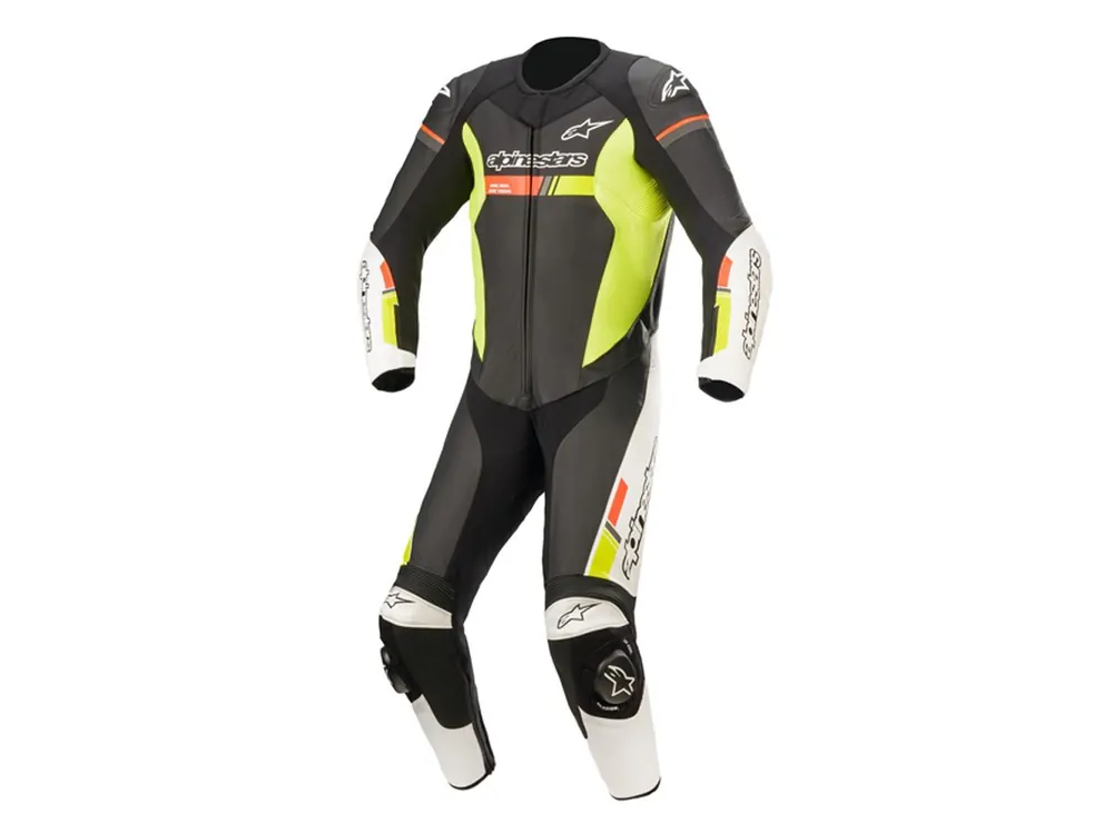 Compra Online TUTA PELLE RACING GP FORCE CHASER ALPINESTARS GIALLO FLUO-48 - Pronta consegna