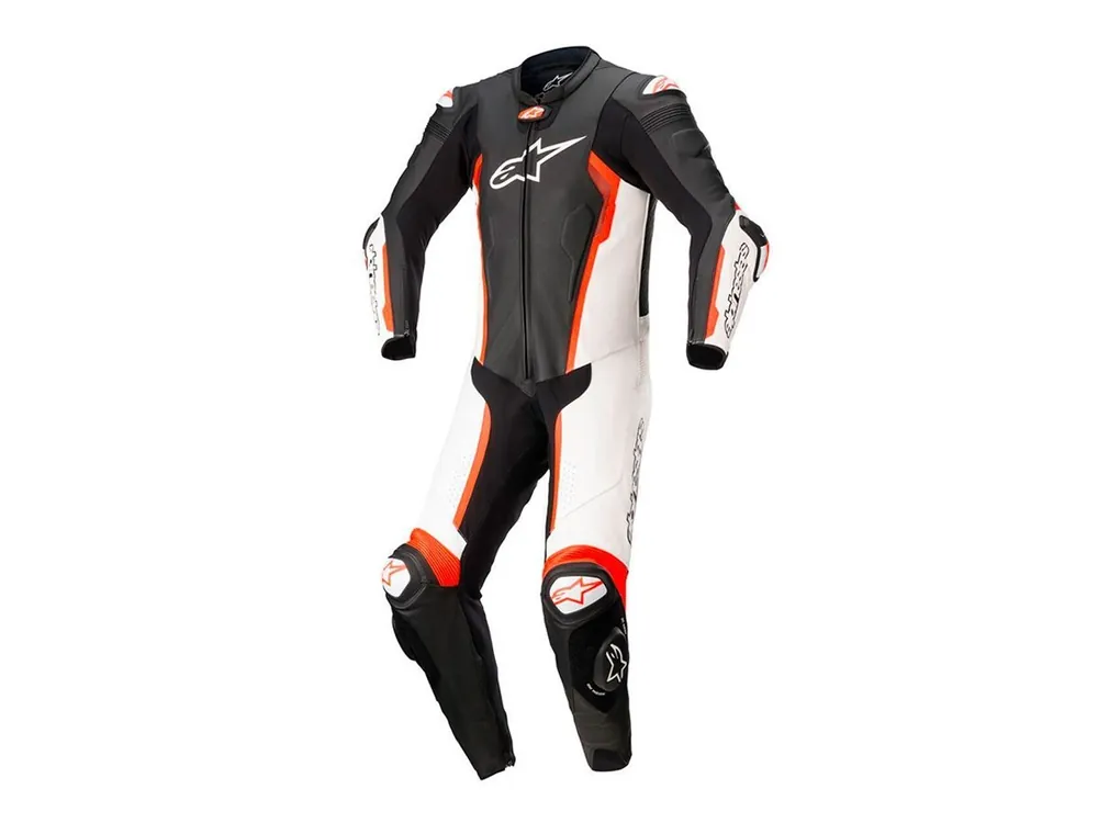 TUTA PELLE INTERA MISSILE V2 ALPINESTARS NERO / BIANCO / ROSSO FLUO-46 - Ordinabile Scelto Dai Clienti